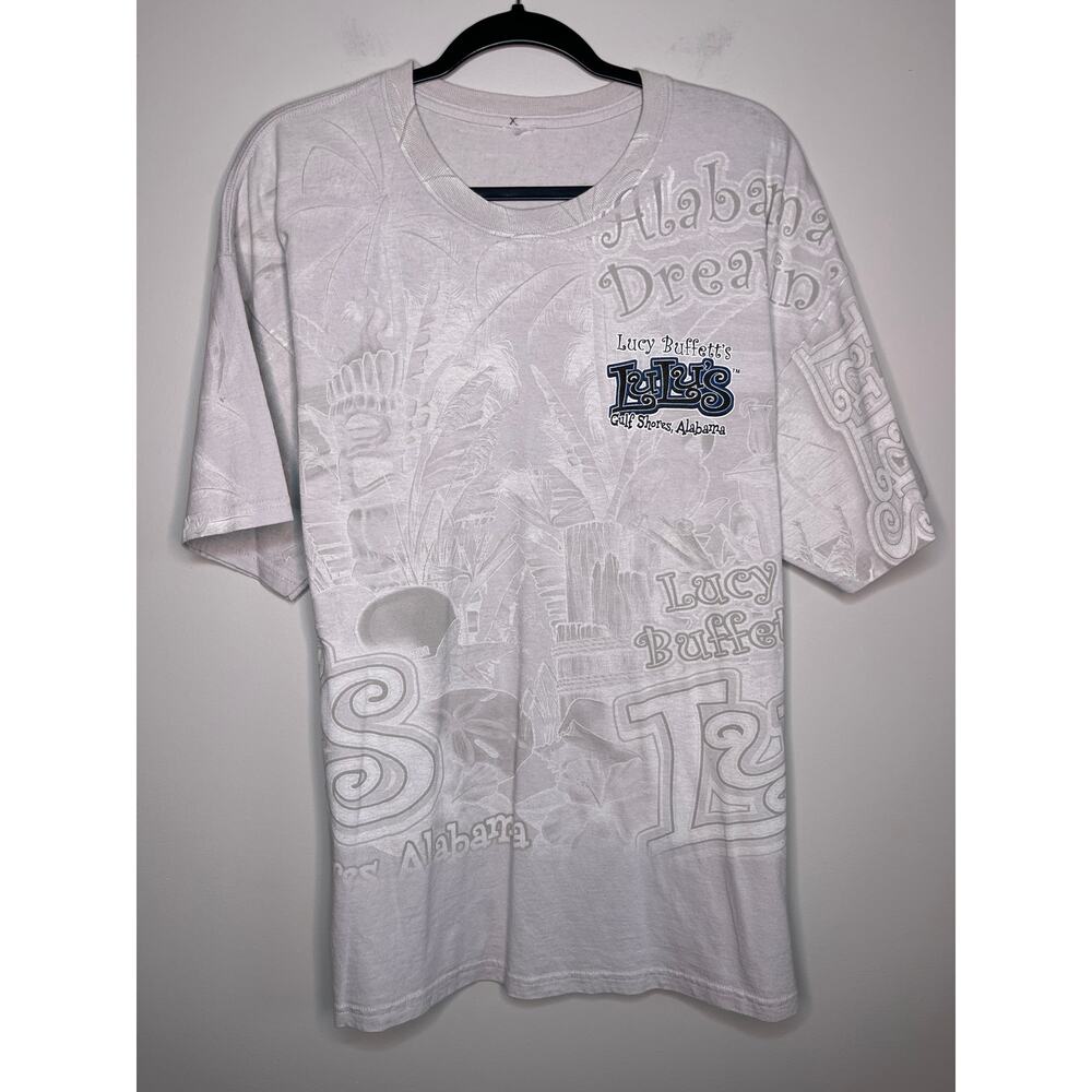 LuLu's Lucy Jimmy Buffett Gulf Shores Alabama Dreamin' All Over Print Shirt XL